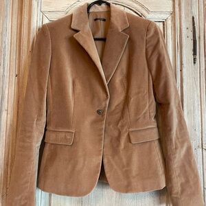 Women’s Tahari Camel Cotton Velvet Blazer